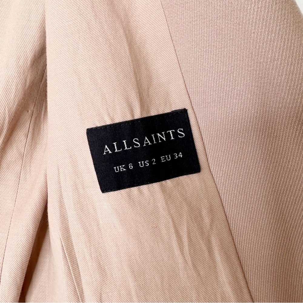 All Saints Oversized Open Front Aleida Blazer in Rose Nude size 2 - Picture 12 of 12
